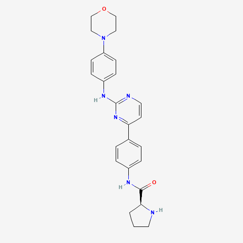 (2S)-N-[4-[2-(4-morpholin-4-ylanilino)pyrimidin-4-yl]phenyl]pyrrolidine-2-carboxamide (CAS: 945755-56-6) - Related Chemical Product