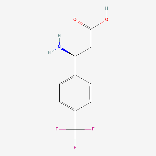 (3S)-3-amino-3-[4-(trifluoromethyl)phenyl]propanoic acid (CAS: 790203-84-8) - Chemical Structure and Molecular Formula 