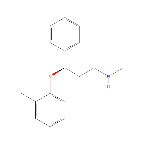 (3R)-N-methyl-3-(2-methylphenoxy)-3-phenylpropan-1-amine (CAS: 83015-26-3) - Chemical Structure and Molecular Formula 