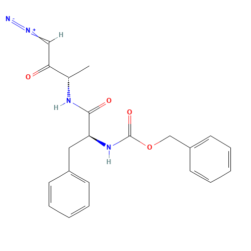 (Z,3S)-1-diazonio-3-[[(2S)-3-phenyl-2-(phenylmethoxycarbonylamino)propanoyl]amino]but-1-en-2-olate (CAS: 71732-53-1) - Chemical Structure and Molecular Formula 