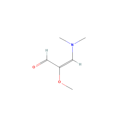 (E)-3-(dimethylamino)-2-methoxyprop-2-enal (CAS: 13616-34-7) - Chemical Structure and Molecular Formula 