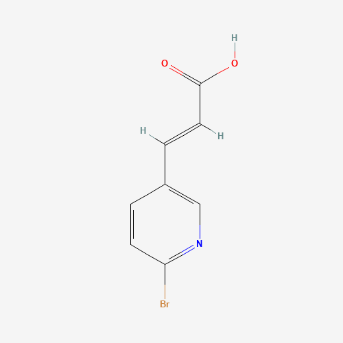 (E)-3-(6-bromopyridin-3-yl)prop-2-enoic acid (CAS: 1035123-89-7) - Chemical Structure and Molecular Formula 