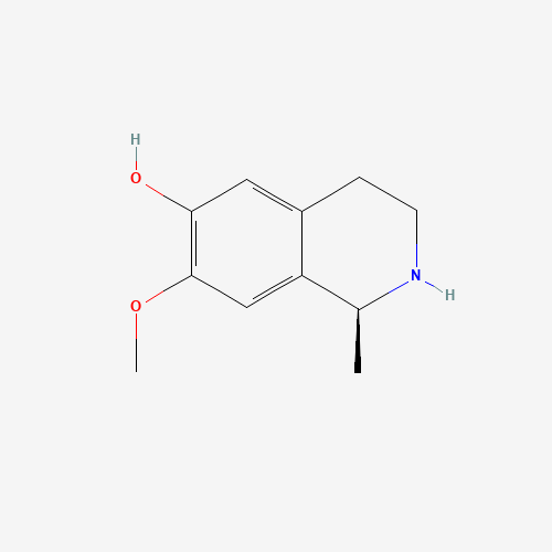 (1S)-7-methoxy-1-methyl-1,2,3,4-tetrahydroisoquinolin-6-ol (CAS: 89-31-6) - Chemical Structure and Molecular Formula 