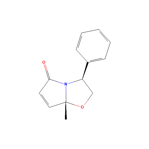 (3S,7aR)-7a-methyl-3-phenyl-2,3-dihydropyrrolo[2,1-b][1,3]oxazol-5-one (CAS: 143140-06-1) - Chemical Structure and Molecular Formula 
