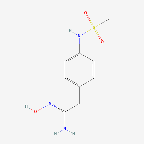 N'-hydroxy-2-[4-(methanesulfonamido)phenyl]ethanimidamide (CAS: 137499-43-5) - Chemical Structure and Molecular Formula 