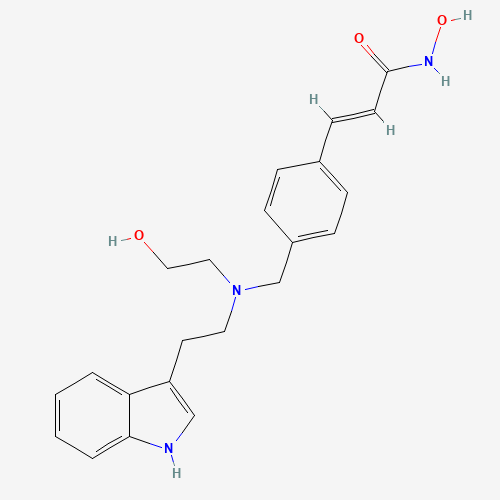 (E)-N-hydroxy-3-[4-[[2-hydroxyethyl-[2-(1H-indol-3-yl)ethyl]amino]methyl]phenyl]prop-2-enamide (CAS: 404951-53-7) - Related Chemical Product