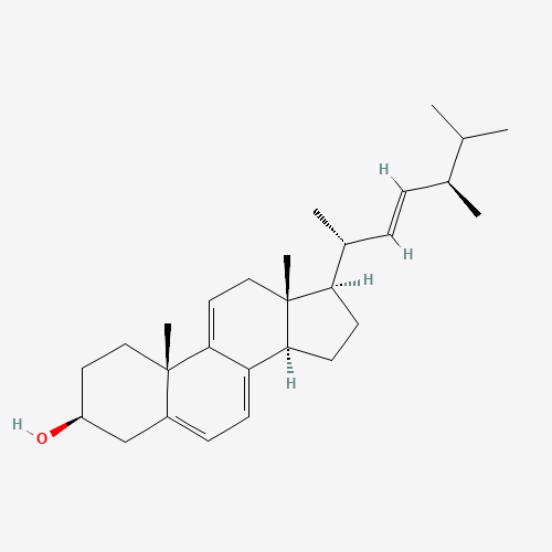 (3S,10S,13R,14R,17R)-17-[(E,2R,5R)-5,6-dimethylhept-3-en-2-yl]-10,13-dimethyl-2,3,4,12,14,15,16,17-octahydro-1H-cyclopenta[a]phenanthren-3-ol (CAS: 516-85-8) - Chemical Structure and Molecular Formula 