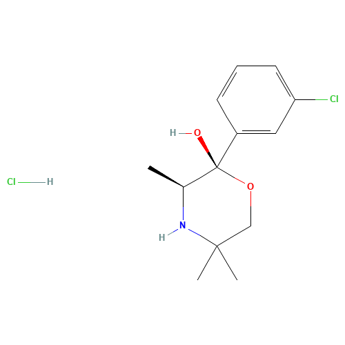 (2S,3S)-2-(3-chlorophenyl)-3,5,5-trimethylmorpholin-2-ol;hydrochloride (CAS: 106083-71-0) - Related Chemical Product