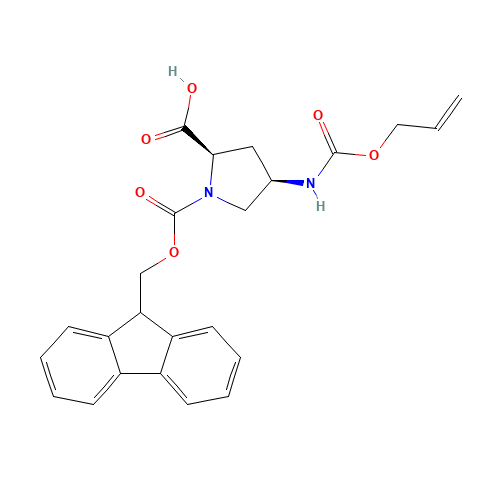 (2R,4R)-1-(9H-fluoren-9-ylmethoxycarbonyl)-4-(prop-2-enoxycarbonylamino)pyrrolidine-2-carboxylic acid (CAS: 273222-05-2) - Related Chemical Product
