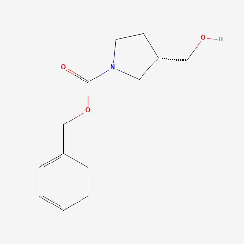 benzyl (3S)-3-(hydroxymethyl)pyrrolidine-1-carboxylate (CAS: 124391-76-0) - Chemical Structure and Molecular Formula 