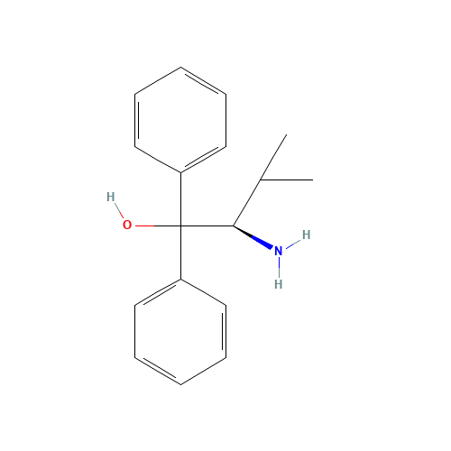(2R)-2-amino-3-methyl-1,1-diphenylbutan-1-ol (CAS: 86695-06-9) - Chemical Structure and Molecular Formula 