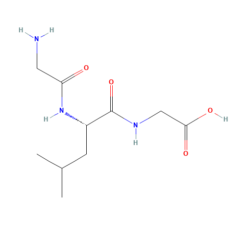 2-[[(2S)-2-[(2-aminoacetyl)amino]-4-methylpentanoyl]amino]acetic acid (CAS: 2576-67-2) - Chemical Structure and Molecular Formula 
