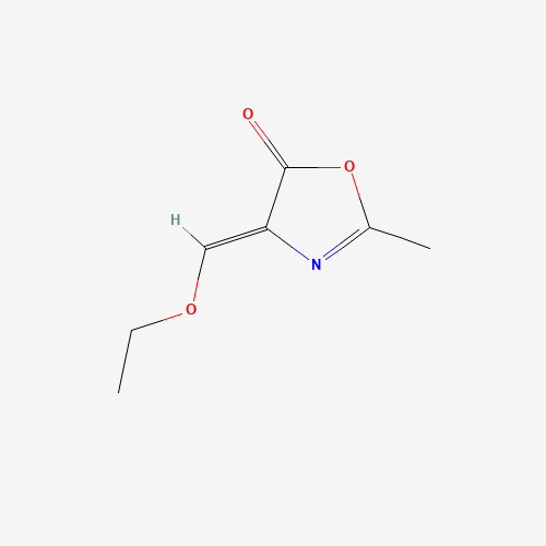 (4Z)-4-(ethoxymethylidene)-2-methyl-1,3-oxazol-5-one (CAS: 634148-59-7) - Chemical Structure and Molecular Formula 