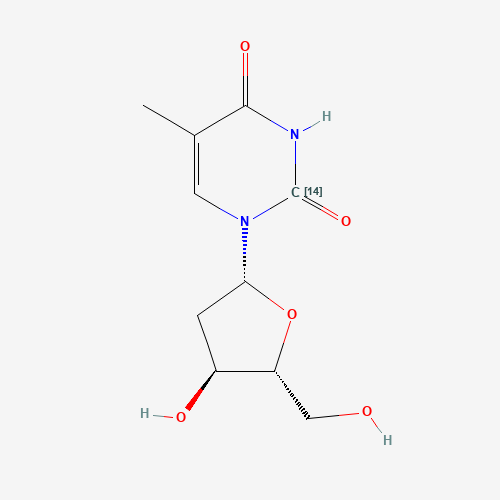 1-[(2R,4S,5R)-4-hydroxy-5-(hydroxymethyl)oxolan-2-yl]-5-methylpyrimidine-2,4-dione (CAS: 13010-45-2) - Chemical Structure and Molecular Formula 