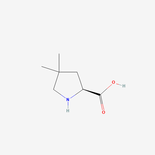 (2S)-4,4-dimethylpyrrolidine-2-carboxylic acid (CAS: 891183-50-9) - Chemical Structure and Molecular Formula 