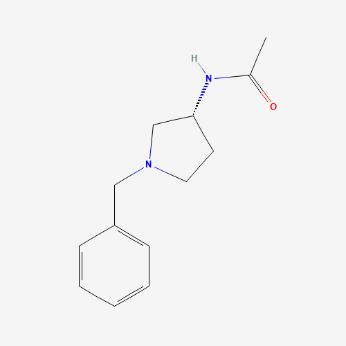 N-[(3R)-1-benzylpyrrolidin-3-yl]acetamide (CAS: 114636-33-8) - Chemical Structure and Molecular Formula 