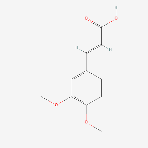 (E)-3-(3,4-dimethoxyphenyl)prop-2-enoic acid (CAS: 14737-89-4) - Chemical Structure and Molecular Formula 