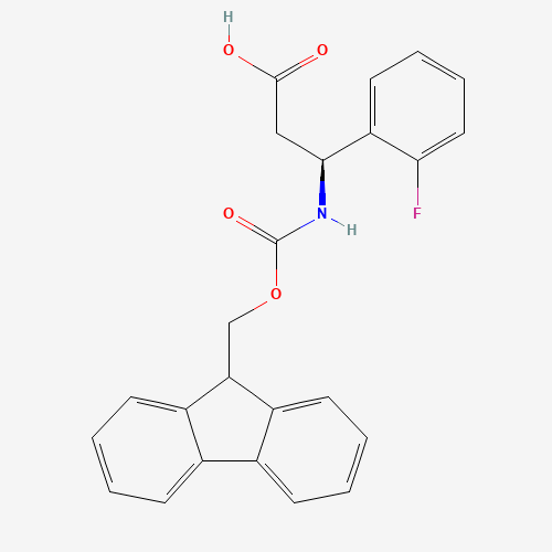 (3S)-3-(9H-fluoren-9-ylmethoxycarbonylamino)-3-(2-fluorophenyl)propanoic acid (CAS: 507472-13-1) - Related Chemical Product