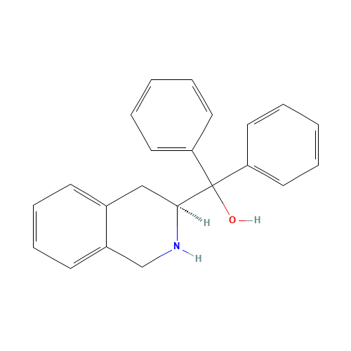 diphenyl-[(3S)-1,2,3,4-tetrahydroisoquinolin-3-yl]methanol (CAS: 140408-82-8) - Chemical Structure and Molecular Formula 