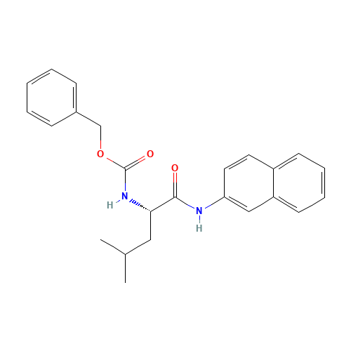benzyl N-[(2S)-4-methyl-1-(naphthalen-2-ylamino)-1-oxopentan-2-yl]carbamate (CAS: 20998-86-1) - Chemical Structure and Molecular Formula 