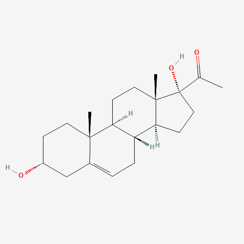 1-[(3R,8R,9S,10R,13S,14S,17R)-3,17-dihydroxy-10,13-dimethyl-1,2,3,4,7,8,9,11,12,14,15,16-dodecahydrocyclopenta[a]phenanthren-17-yl]ethanone (CAS: 1887-95-2) - Related Chemical Product