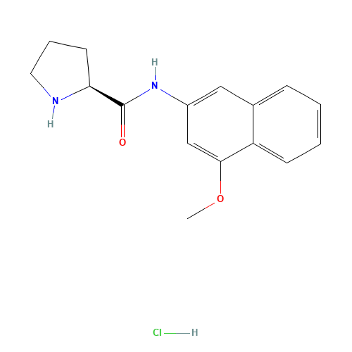(2S)-N-(4-methoxynaphthalen-2-yl)pyrrolidine-2-carboxamide;hydrochloride (CAS: 100930-07-2) - Related Chemical Product