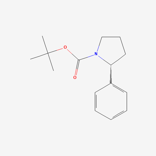 tert-butyl (2R)-2-phenylpyrrolidine-1-carboxylate (CAS: 174311-02-5) - Chemical Structure and Molecular Formula 