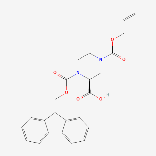 (2S)-1-(9H-fluoren-9-ylmethoxycarbonyl)-4-prop-2-enoxycarbonylpiperazine-2-carboxylic acid (CAS: 915707-71-0) - Related Chemical Product