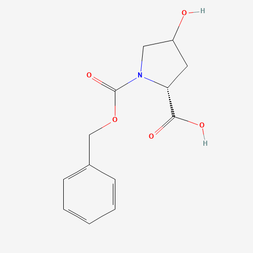 (2R)-4-hydroxy-1-phenylmethoxycarbonylpyrrolidine-2-carboxylic acid (CAS: 317830-65-2) - Chemical Structure and Molecular Formula 