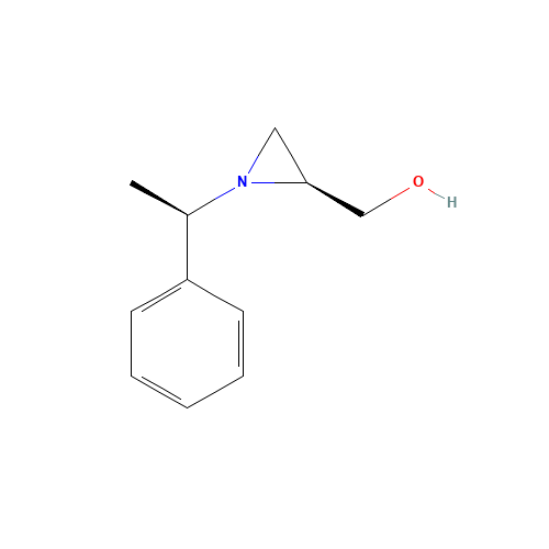 [(2S)-1-[(1R)-1-phenylethyl]aziridin-2-yl]methanol (CAS: 173143-73-2) - Chemical Structure and Molecular Formula 