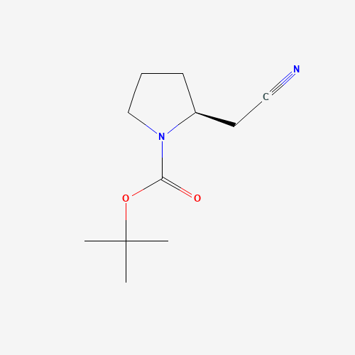 tert-butyl (2S)-2-(cyanomethyl)pyrrolidine-1-carboxylate (CAS: 142253-50-7) - Chemical Structure and Molecular Formula 