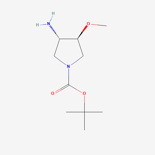 tert-butyl (3S,4S)-3-amino-4-methoxypyrrolidine-1-carboxylate (CAS: 429673-79-0) - Chemical Structure and Molecular Formula 