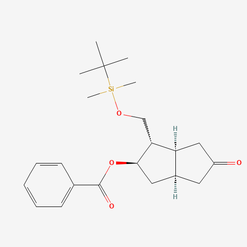 [(1S,2R,3aR,6aS)-1-[[tert-butyl(dimethyl)silyl]oxymethyl]-5-oxo-2,3,3a,4,6,6a-hexahydro-1H-pentalen-2-yl] benzoate (CAS: 81266-62-8) - Related Chemical Product