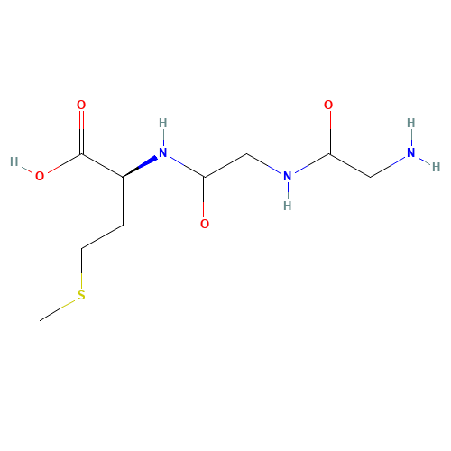 (2S)-2-[[2-[(2-aminoacetyl)amino]acetyl]amino]-4-methylsulfanylbutanoic acid (CAS: 17343-02-1) - Chemical Structure and Molecular Formula 