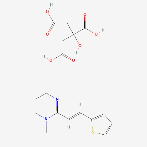 2-hydroxypropane-1,2,3-tricarboxylic acid;1-methyl-2-[(E)-2-thiophen-2-ylethenyl]-5,6-dihydro-4H-pyrimidine (CAS: 5685-86-9) - Related Chemical Product