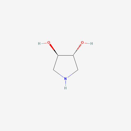 (3R,4R)-pyrrolidine-3,4-diol (CAS: 186393-31-7) - Chemical Structure and Molecular Formula 