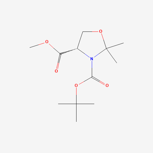 3-O-tert-butyl 4-O-methyl (4S)-2,2-dimethyl-1,3-oxazolidine-3,4-dicarboxylate (CAS: 108149-60-6) - Chemical Structure and Molecular Formula 