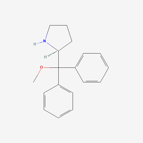 (2S)-2-[methoxy(diphenyl)methyl]pyrrolidine (CAS: 118971-03-2) - Chemical Structure and Molecular Formula 