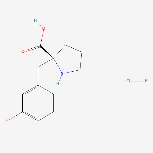 (2S)-2-[(3-fluorophenyl)methyl]pyrrolidine-2-carboxylic acid;hydrochloride (CAS: 1217605-68-9) - Related Chemical Product