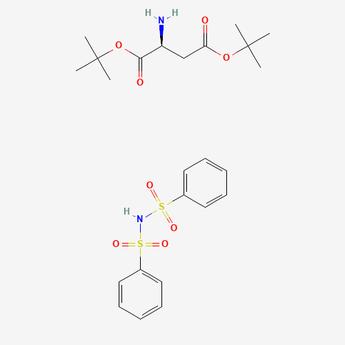 N-(benzenesulfonyl)benzenesulfonamide;ditert-butyl (2S)-2-aminobutanedioate (CAS: 70534-48-4) - Chemical Structure and Molecular Formula 