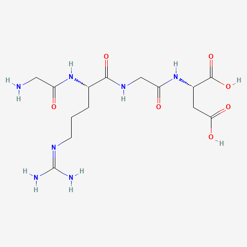 (2S)-2-[[2-[[(2S)-2-[(2-aminoacetyl)amino]-5-(diaminomethylideneamino)pentanoyl]amino]acetyl]amino]butanedioic acid (CAS: 97461-81-9) - Chemical Structure and Molecular Formula 