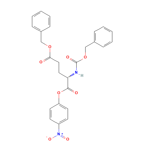 5-O-benzyl 1-O-(4-nitrophenyl) (2S)-2-(phenylmethoxycarbonylamino)pentanedioate (CAS: 49689-66-9) - Chemical Structure and Molecular Formula 