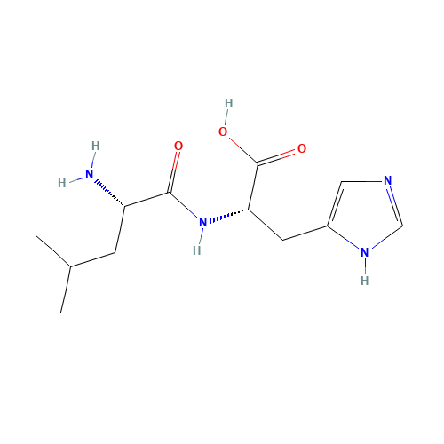 (2S)-2-[[(2S)-2-amino-4-methylpentanoyl]amino]-3-(1H-imidazol-5-yl)propanoic acid (CAS: 38062-72-5) - Chemical Structure and Molecular Formula 