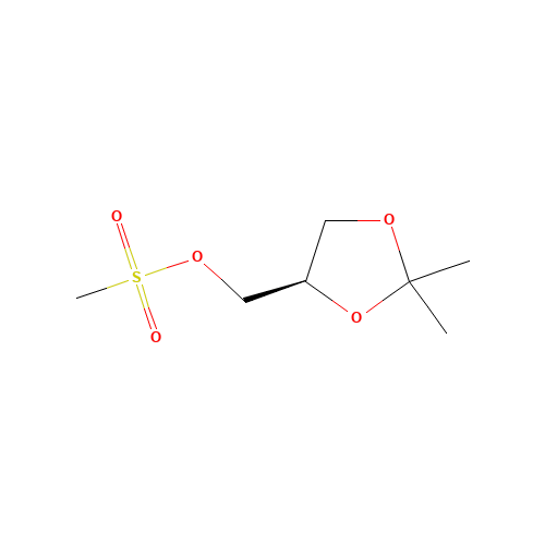 [(4R)-2,2-dimethyl-1,3-dioxolan-4-yl]methyl methanesulfonate (CAS: 83461-40-9) - Chemical Structure and Molecular Formula 