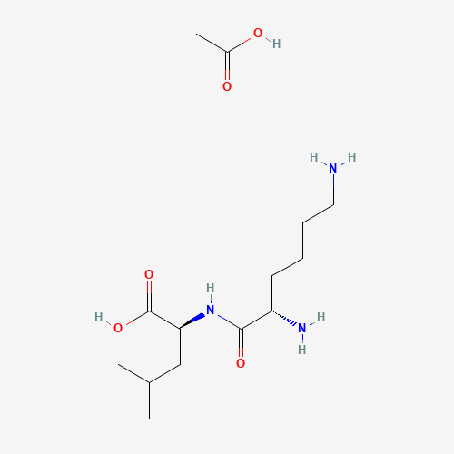 acetic acid;(2S)-2-[[(2S)-2,6-diaminohexanoyl]amino]-4-methylpentanoic acid (CAS: 103404-72-4) - Chemical Structure and Molecular Formula 