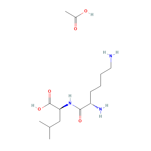 acetic acid;(2S)-2-[[(2S)-2,6-diaminohexanoyl]amino]-4-methylpentanoic acid (CAS: 103404-72-4) - Chemical Structure and Molecular Formula 