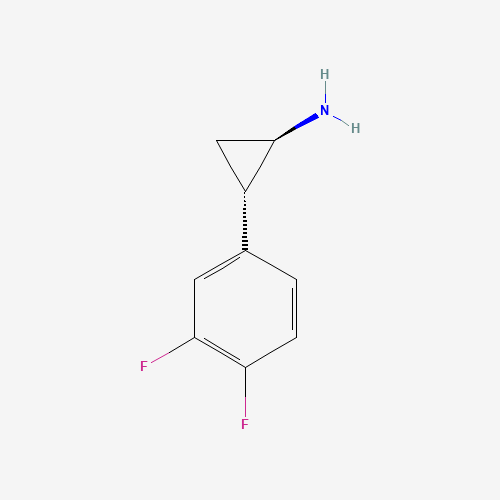 (1R,2S)-2-(3,4-difluorophenyl)cyclopropan-1-amine (CAS: 1006614-49-8) - Chemical Structure and Molecular Formula 