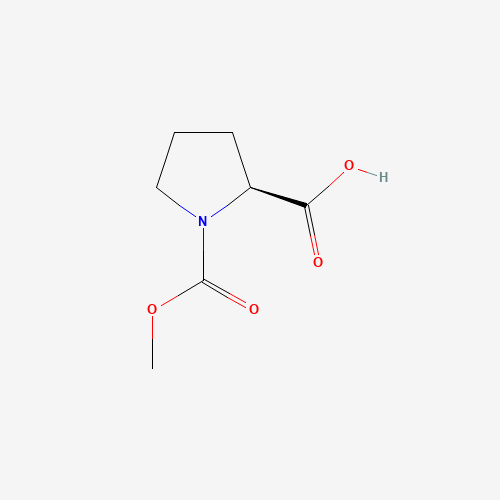 (2S)-1-methoxycarbonylpyrrolidine-2-carboxylic acid (CAS: 74761-41-4) - Chemical Structure and Molecular Formula 