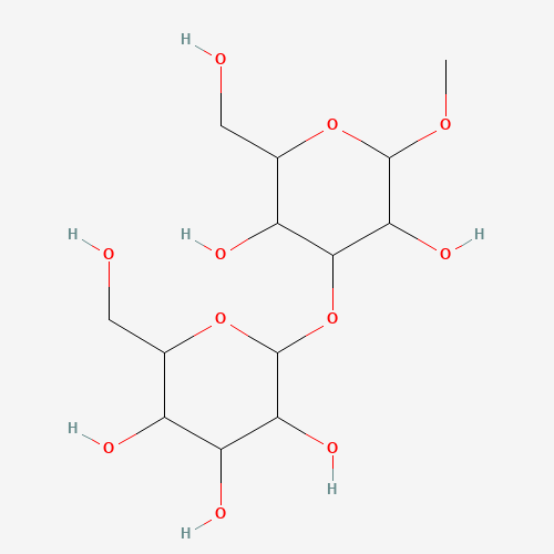 (2R,3R,4S,5R,6R)-2-[(2R,3S,4S,5R,6S)-3,5-dihydroxy-2-(hydroxymethyl)-6-methoxyoxan-4-yl]oxy-6-(hydroxymethyl)oxane-3,4,5-triol (CAS: 81131-46-6) - Chemical Structure and Molecular Formula 