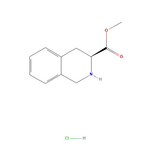 methyl (3S)-1,2,3,4-tetrahydroisoquinoline-3-carboxylate;hydrochloride (CAS: 78183-55-8) - Chemical Structure and Molecular Formula 